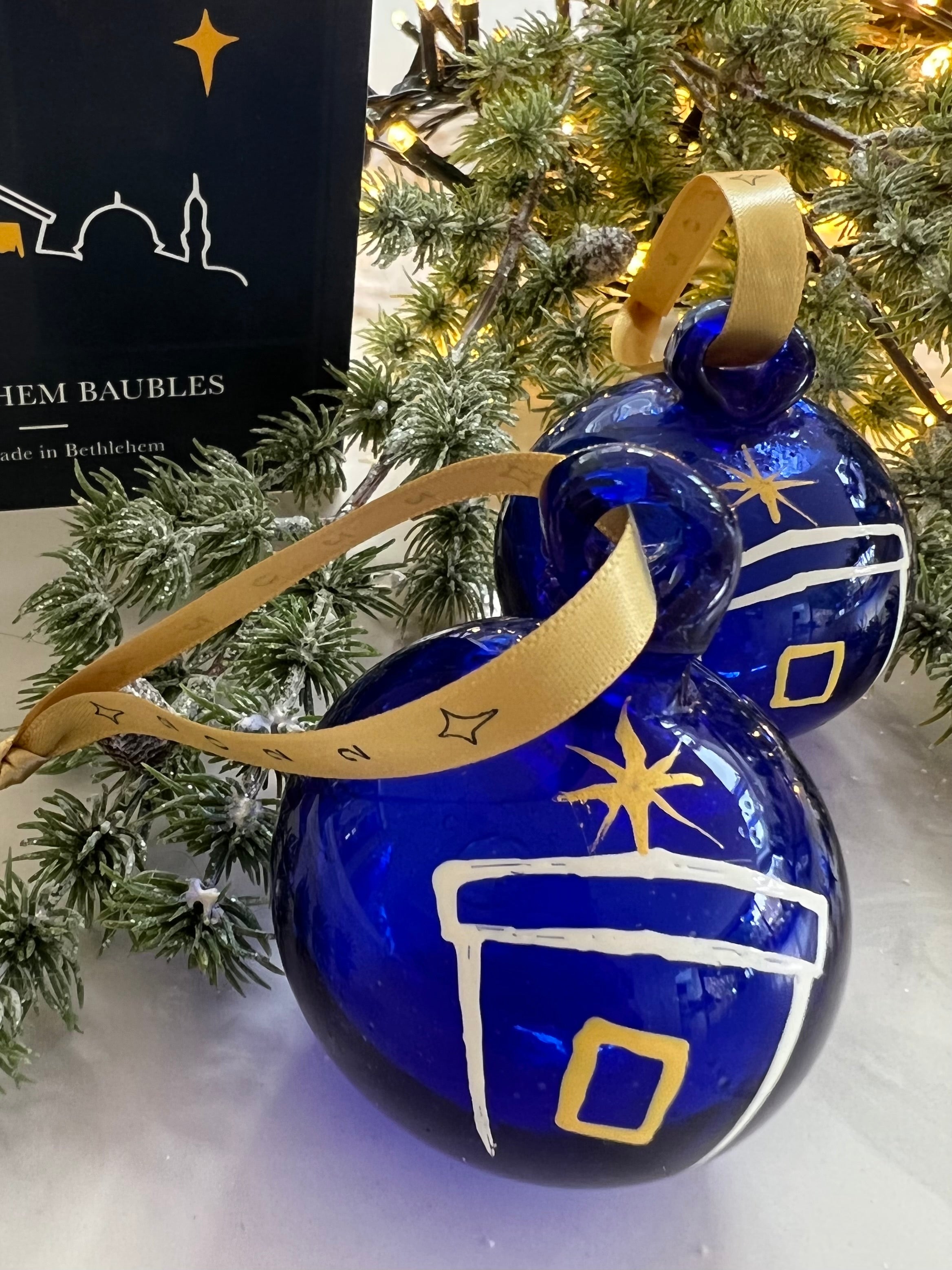 Dark Blue Christmas Crib