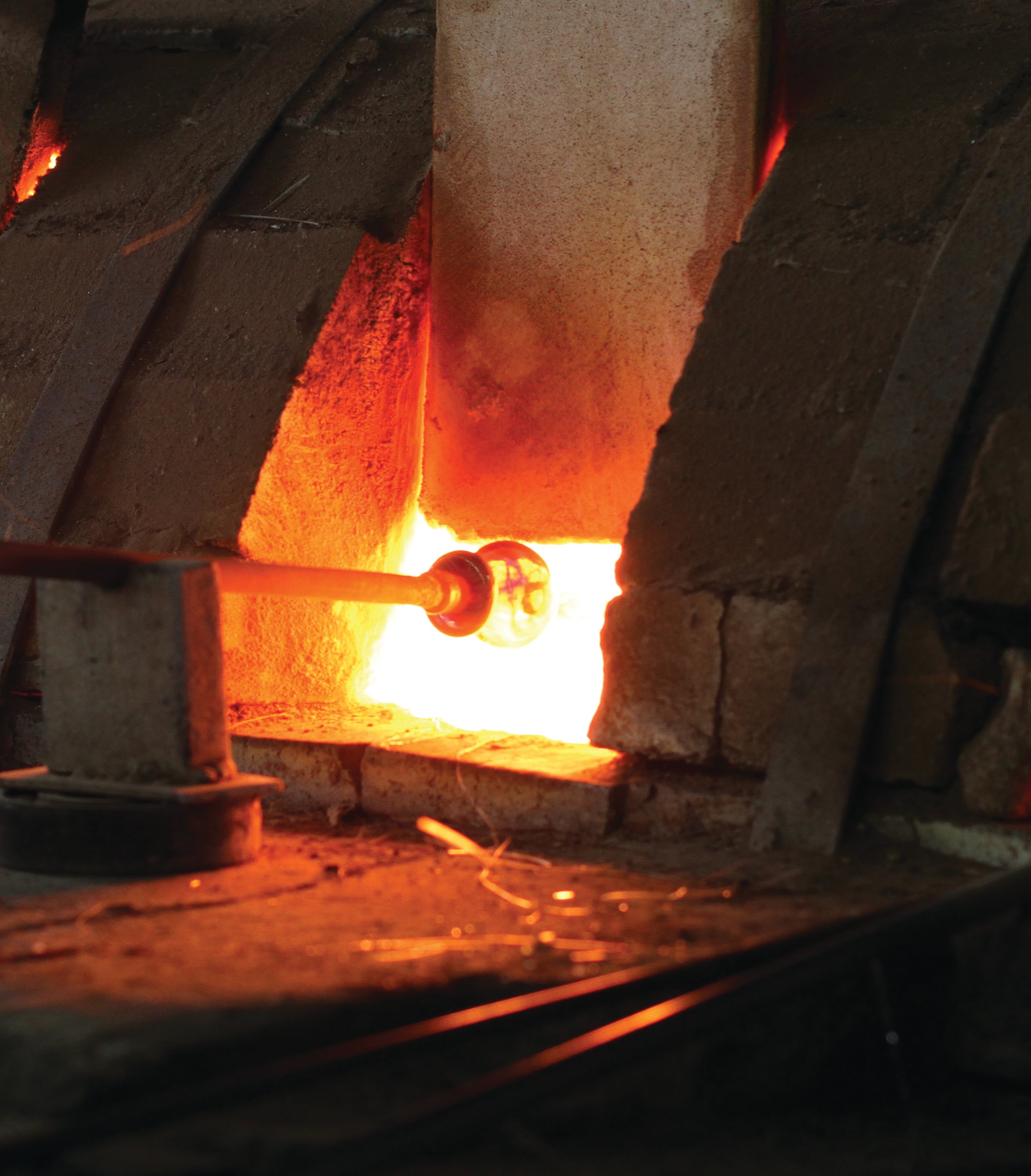 Bethlehem Baubles glass blowing furnace 
