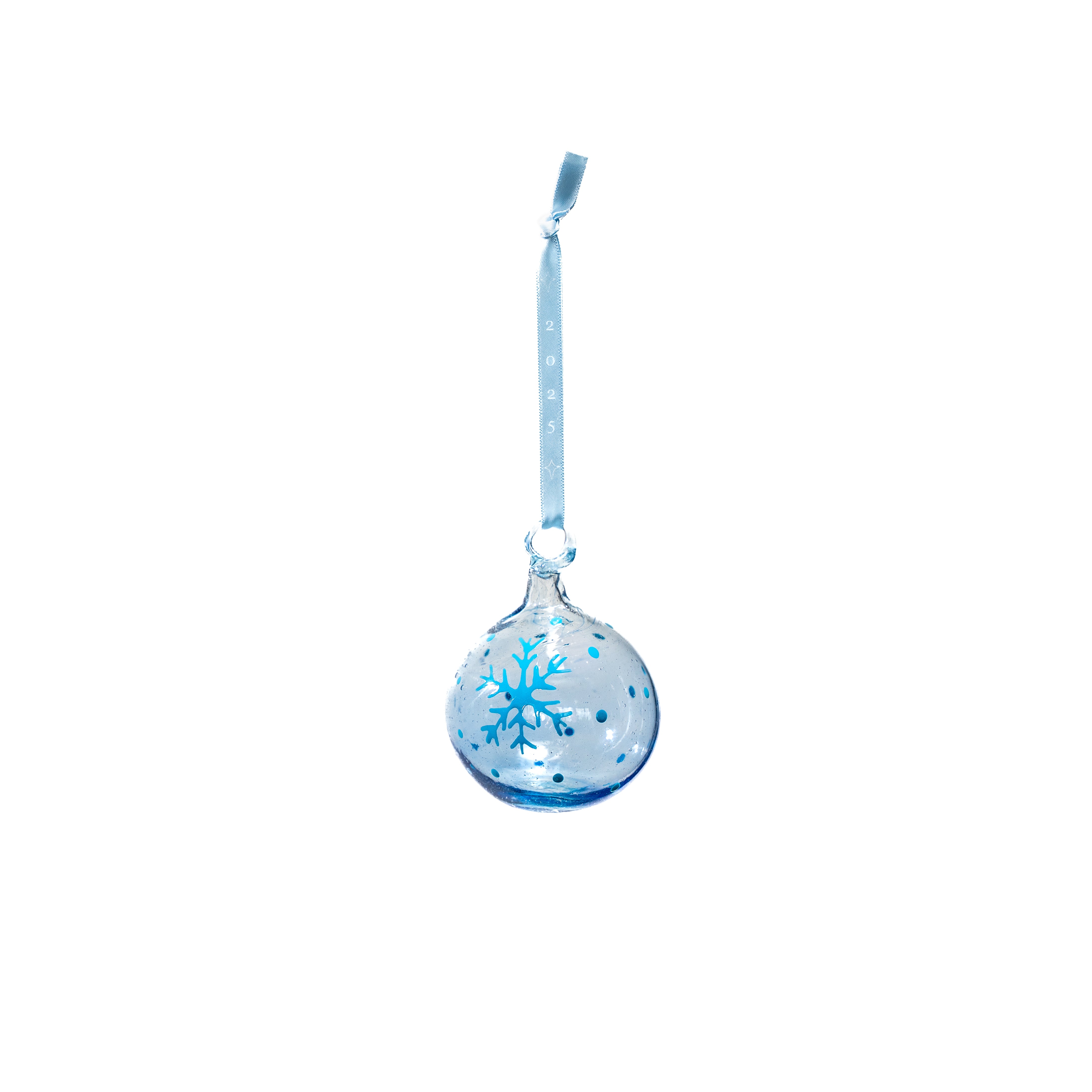 Ice Blue bauble with Blue Snowflake