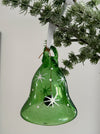 green handmade glass Christmas decoration
