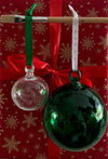 green large glass bauble