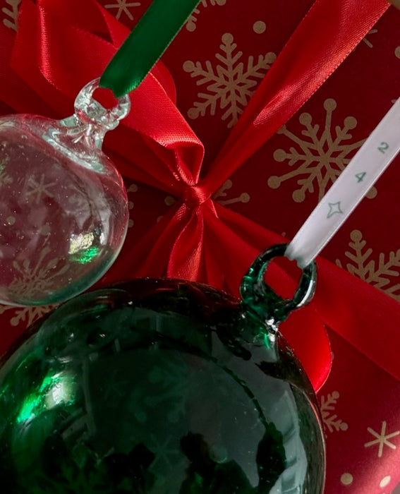 clear handmade glass decoration