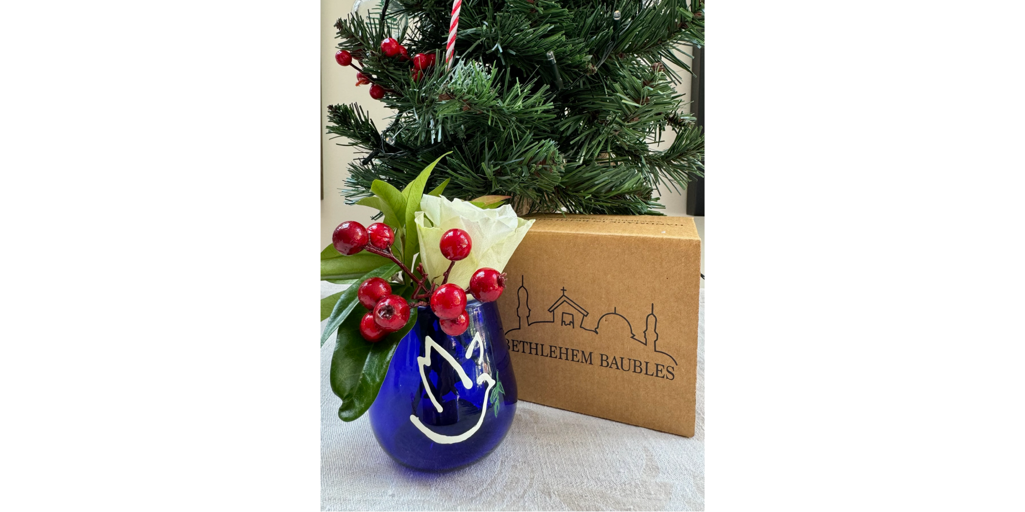 dark blue tea light peace light