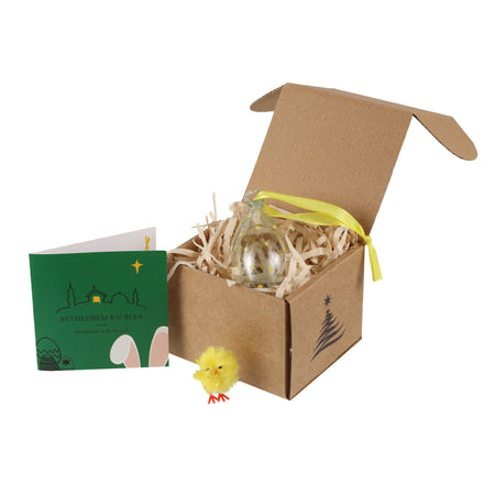 Bethlehem Baubles Yellow Easter Decoration in box